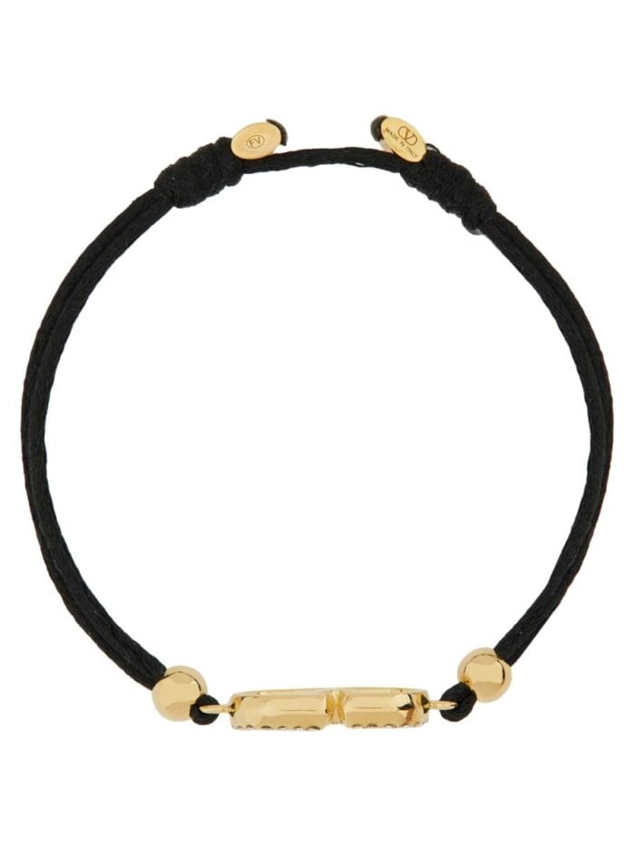 Valentino Garavani COTTON AND SWAROVSKI® CRYSTAL "VLOGO SIGNATURE" BRACELET