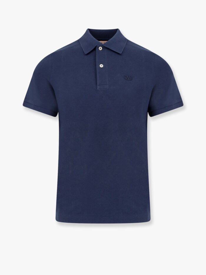 Valentino Garavani Cotton Piquet Polo Shirt With Vlogo Embroidery