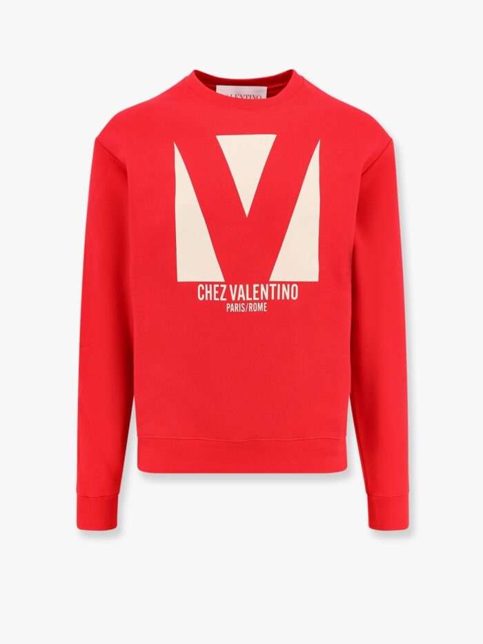 Valentino Garavani Cotton Sweatshirt With Frontal Chez Valentino Print