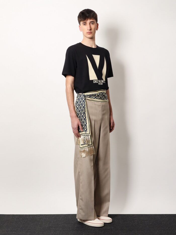 Valentino Garavani Cotton T-shirt With Chez Valentino Print