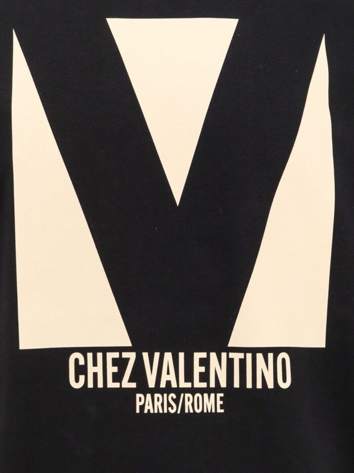 Valentino Garavani Cotton T-shirt With Chez Valentino Print