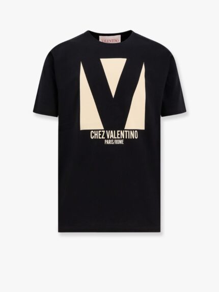 Valentino Garavani Cotton T-shirt With Chez Valentino Print
