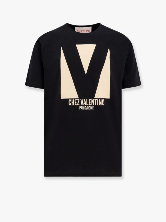 Valentino Garavani Cotton T-shirt With Chez Valentino Print
