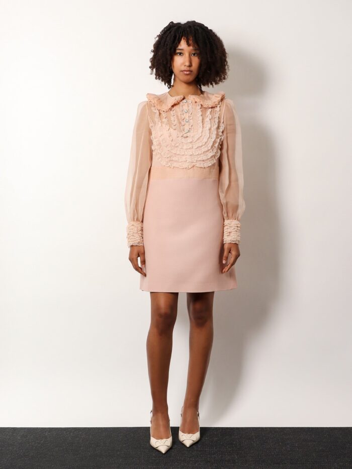 Valentino Garavani Couture Crepe Dress With Laces Profiles