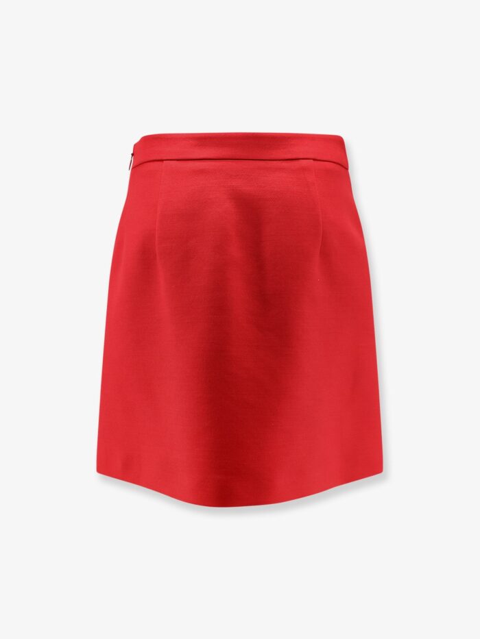 Valentino Garavani Crepe Couture Skirt With Heart Jewel Buttons