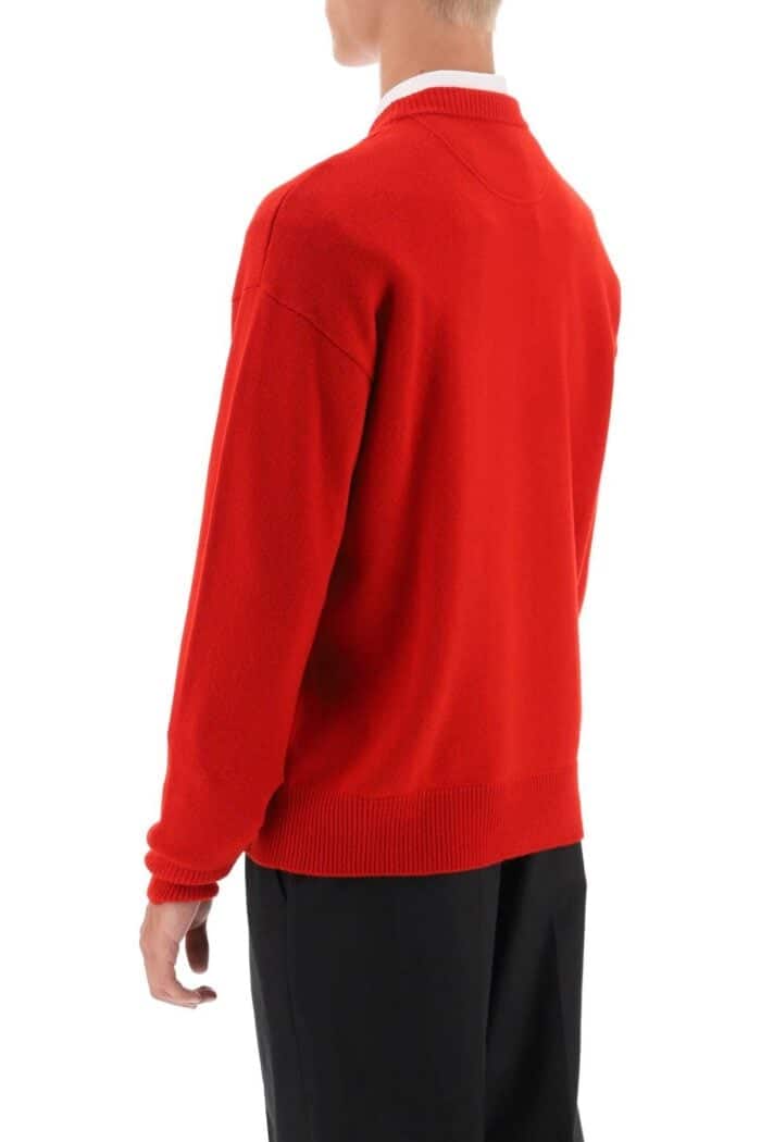 Valentino Garavani Crew-neck Sweater With Maison Valentino Embroidery