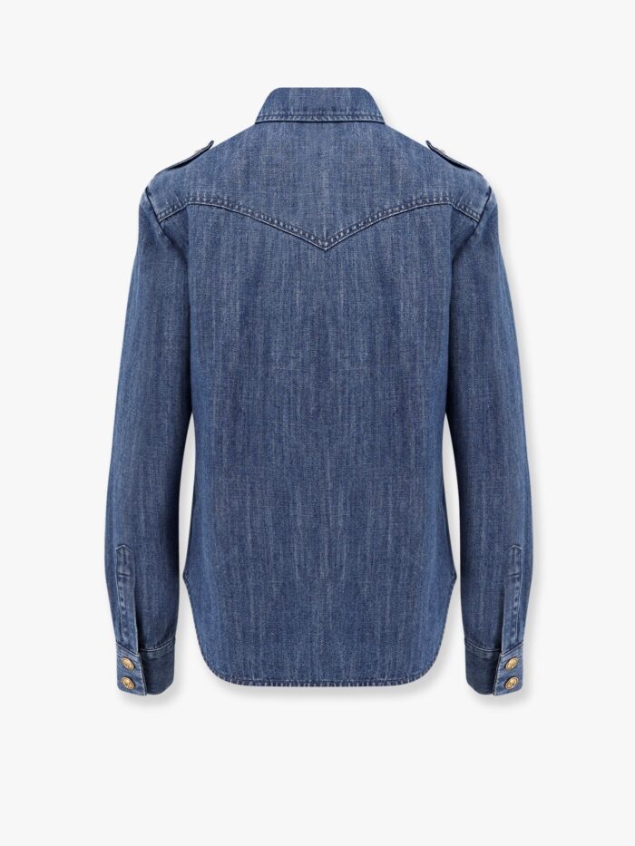Valentino Garavani Denim Shirt With Vlogo Buttons