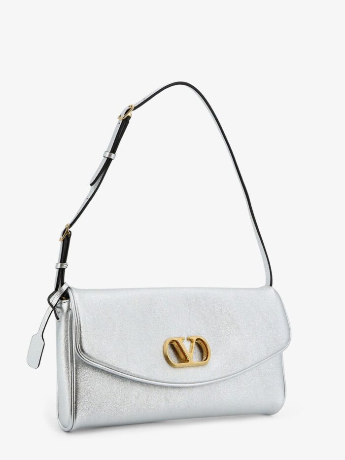 Valentino Garavani DeVain Laminated Leather Shoulder Bag