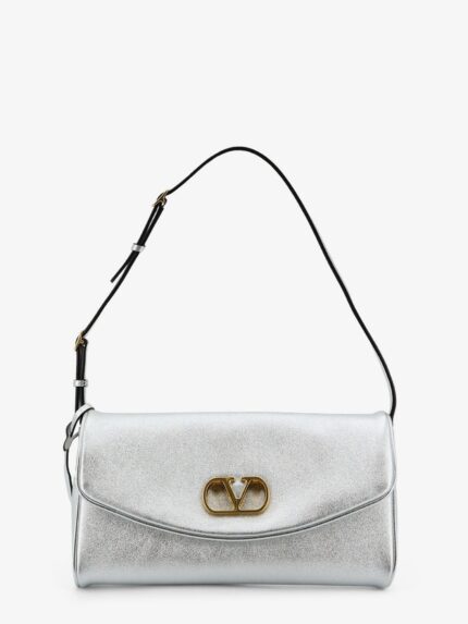 Valentino Garavani DeVain Laminated Leather Shoulder Bag