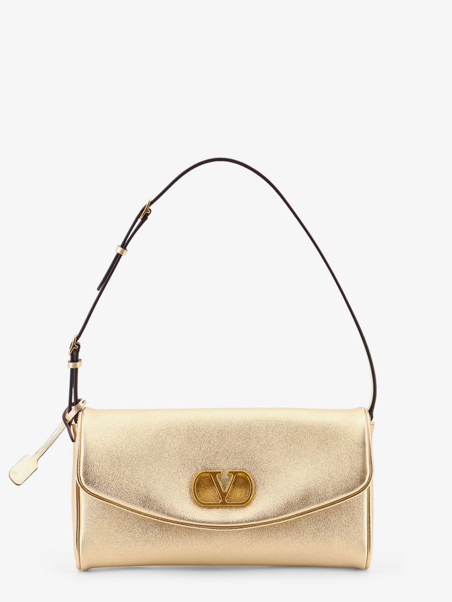 Valentino Garavani DeVain Laminated Leather Shoulder Bag