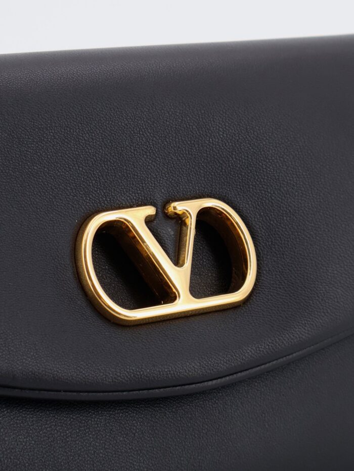 Valentino Garavani Devain Leather Shoulder Bag