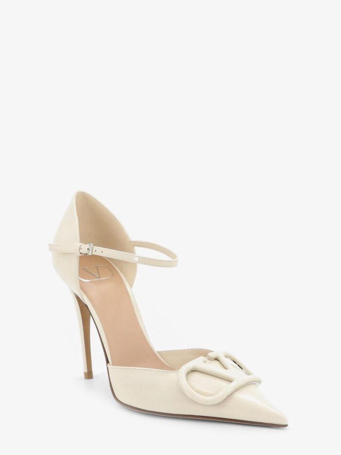 Valentino Garavani D'Orsay Patent Pumps With VLogo Signature