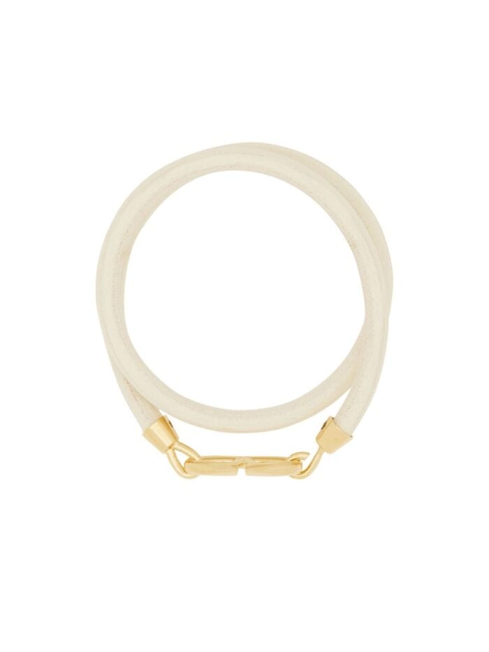 Valentino Garavani DOUBLE TWIST LEATHER BRACELET WITH VLOGO