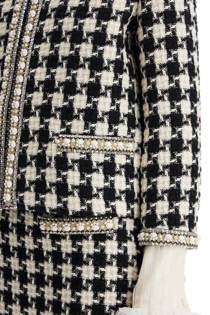 VALENTINO GARAVANI Embroidered Damier Light Tweed