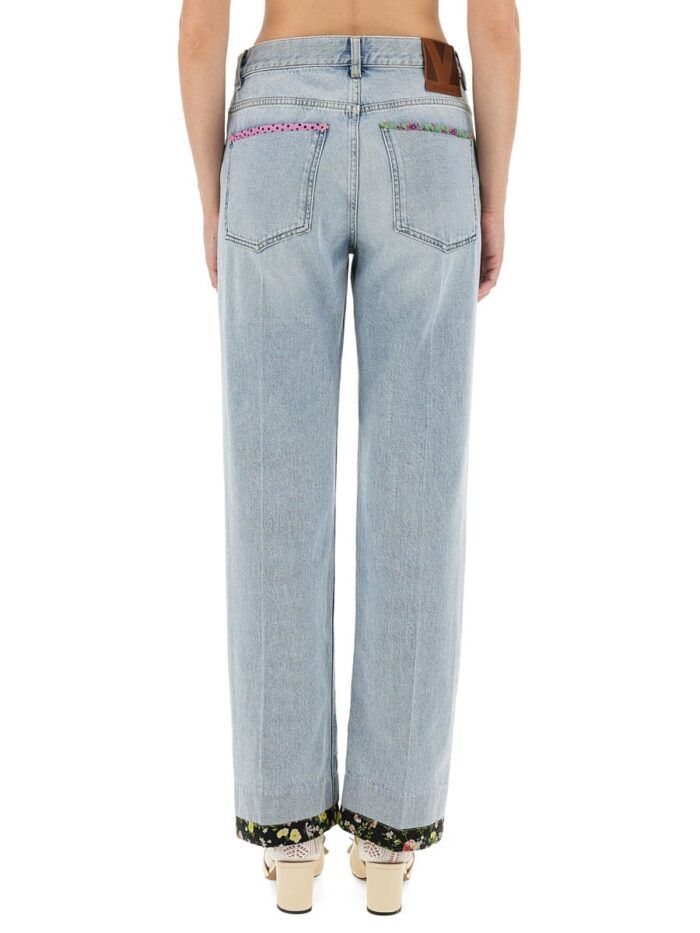 Valentino Garavani EMBROIDERED DENIM PANTS