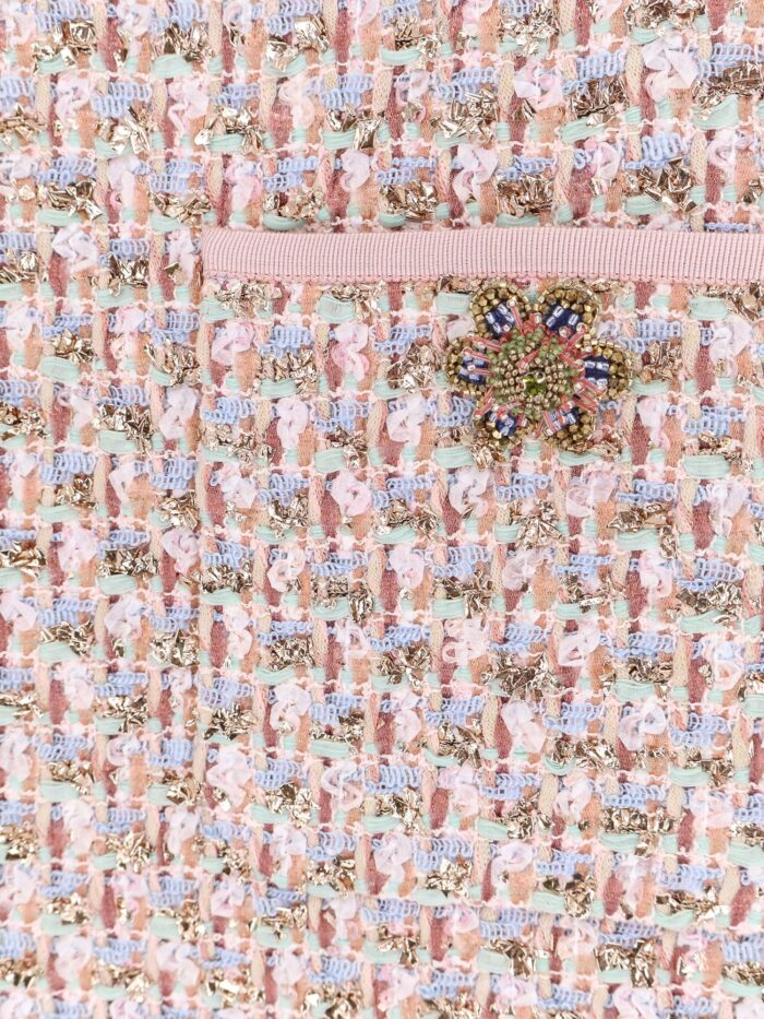 Valentino Garavani Embroidered Ribbon Tweed Dress