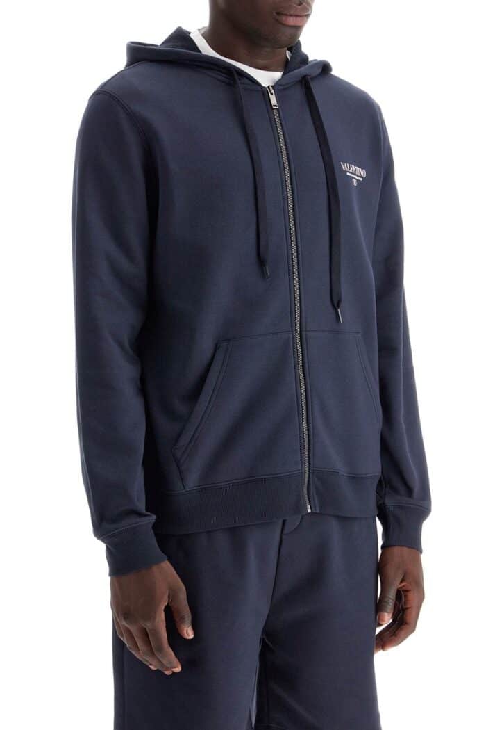 VALENTINO GARAVANI "full Zip Sweatshirt With Logo Print