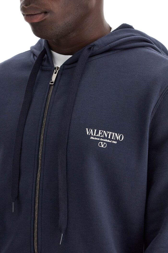 VALENTINO GARAVANI "full Zip Sweatshirt With Logo Print