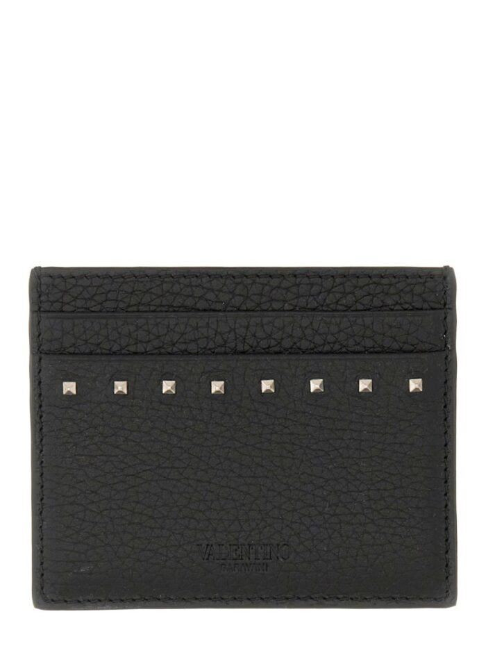 Valentino Garavani GARNET CALFSKIN "ROCKSTUD" CARD HOLDER