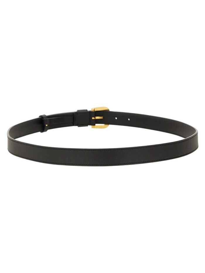 Valentino Garavani GLOSSY CALFSKIN "VLOGO SIGNATURE" BELT