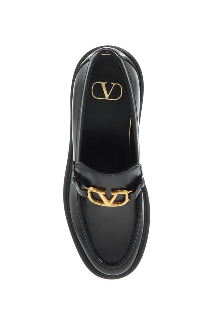 VALENTINO GARAVANI Glossy Leather Vlogo Signature Loaf