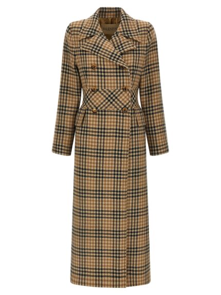 Valentino Garavani Houndstooth Wool Coat