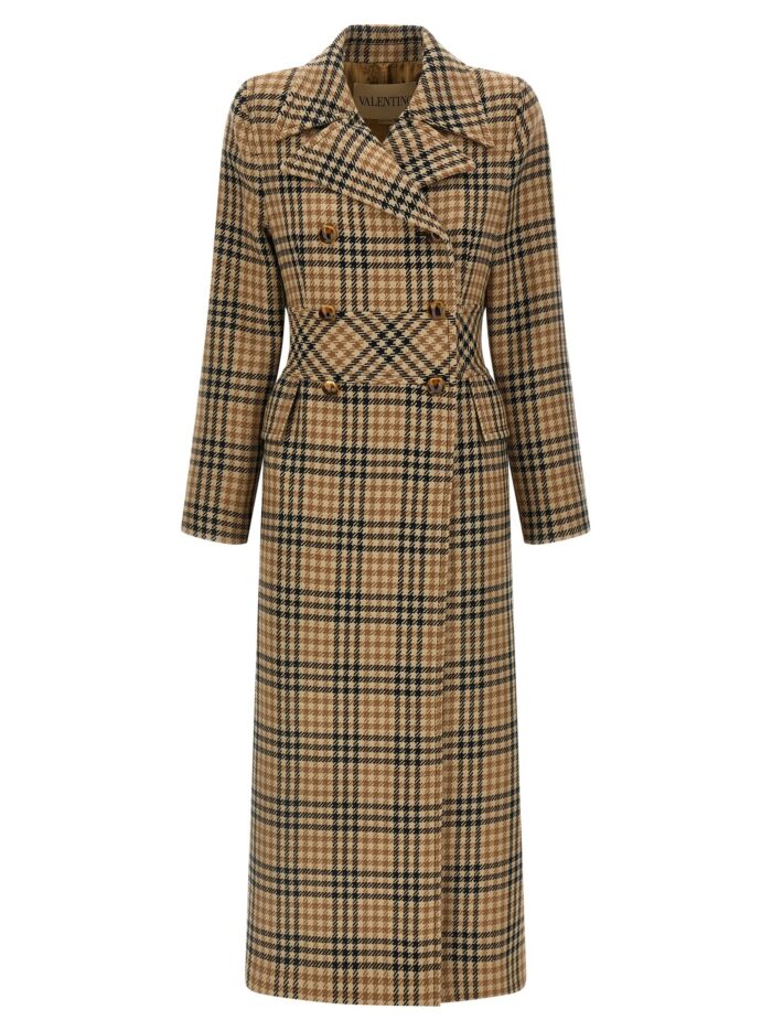 valentino garavani houndstooth wool coat Valentino Garavani Houndstooth Wool Coat