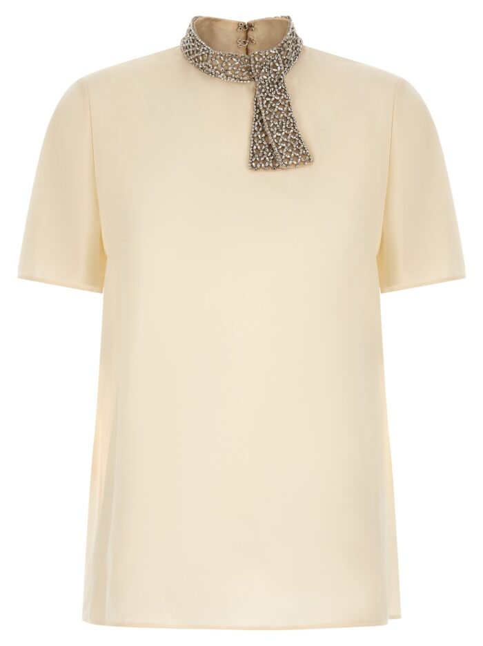 valentino garavani jewel collar top Valentino Garavani Jewel Collar Top