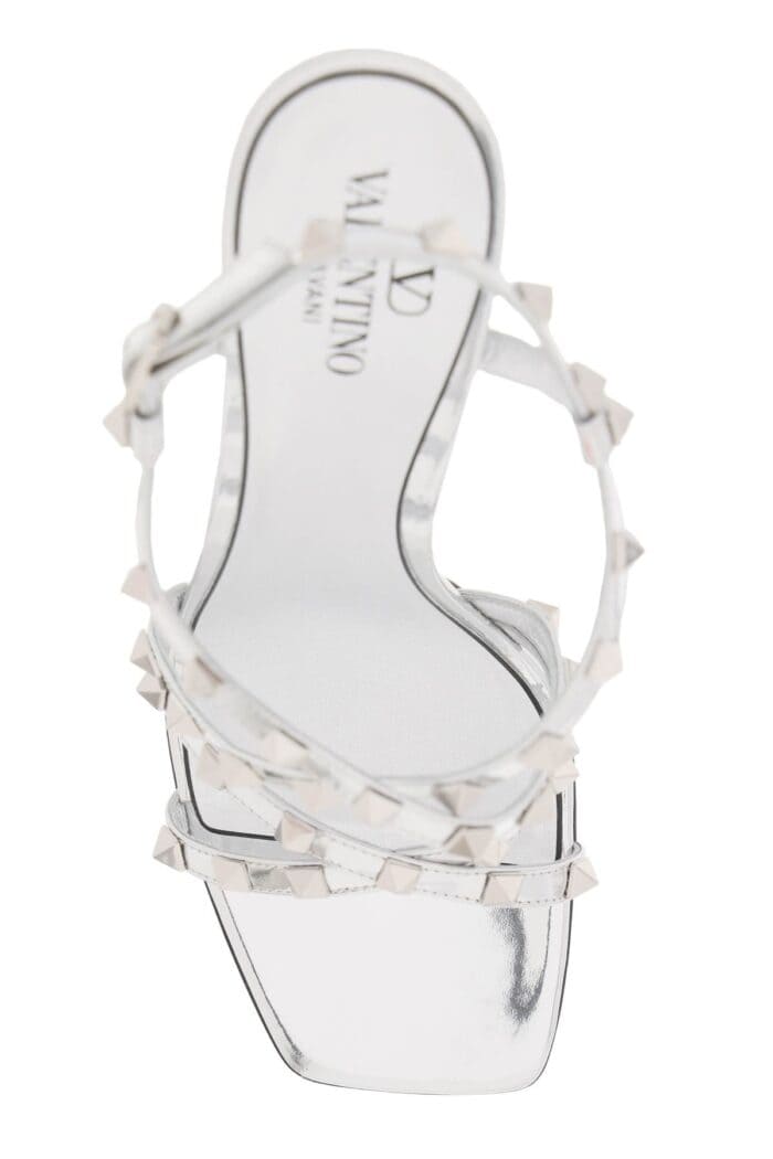 Valentino Garavani Laminated Leather Rockstud Sandals