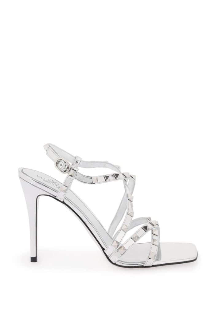 Valentino Garavani Laminated Leather Rockstud Sandals