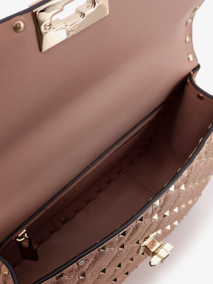 Valentino Garavani Laminated Leather Rockstud Spike Crossbody Bag