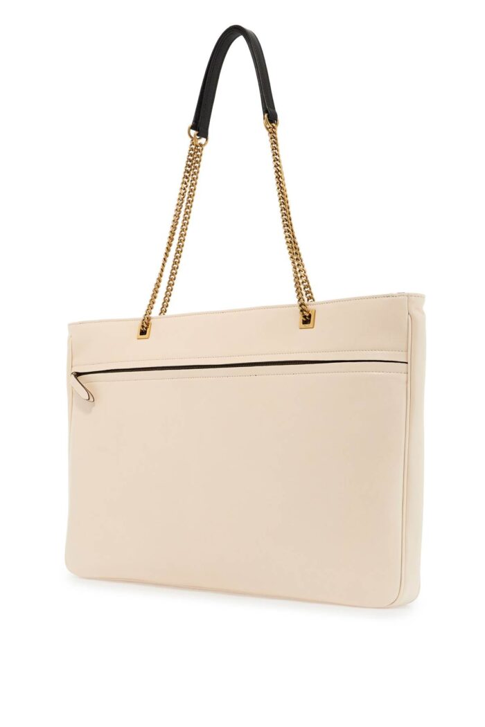 VALENTINO GARAVANI Large White Chain Tote Bag