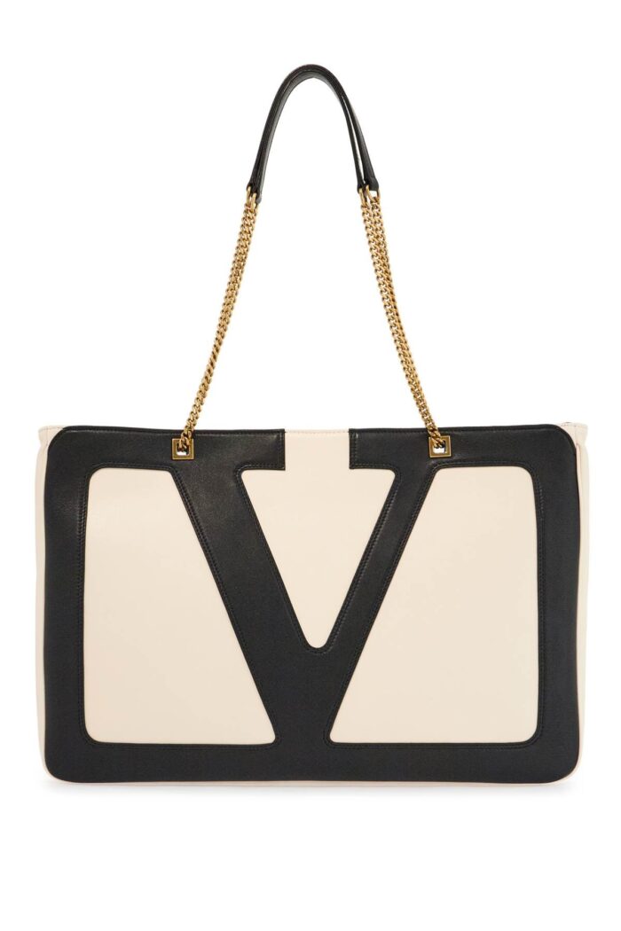 VALENTINO GARAVANI Large White Chain Tote Bag