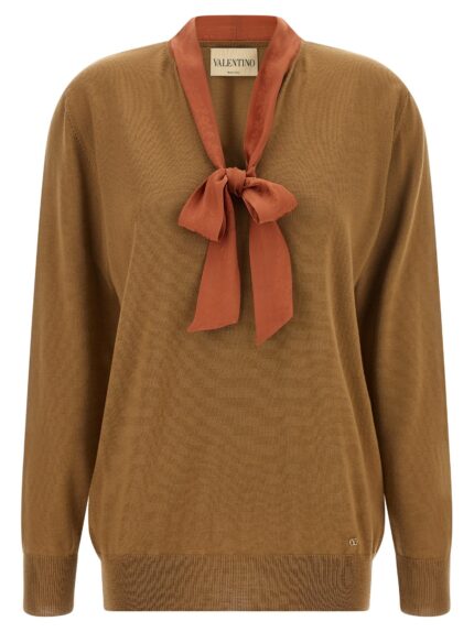 Valentino Garavani Lavallière Collar Sweater