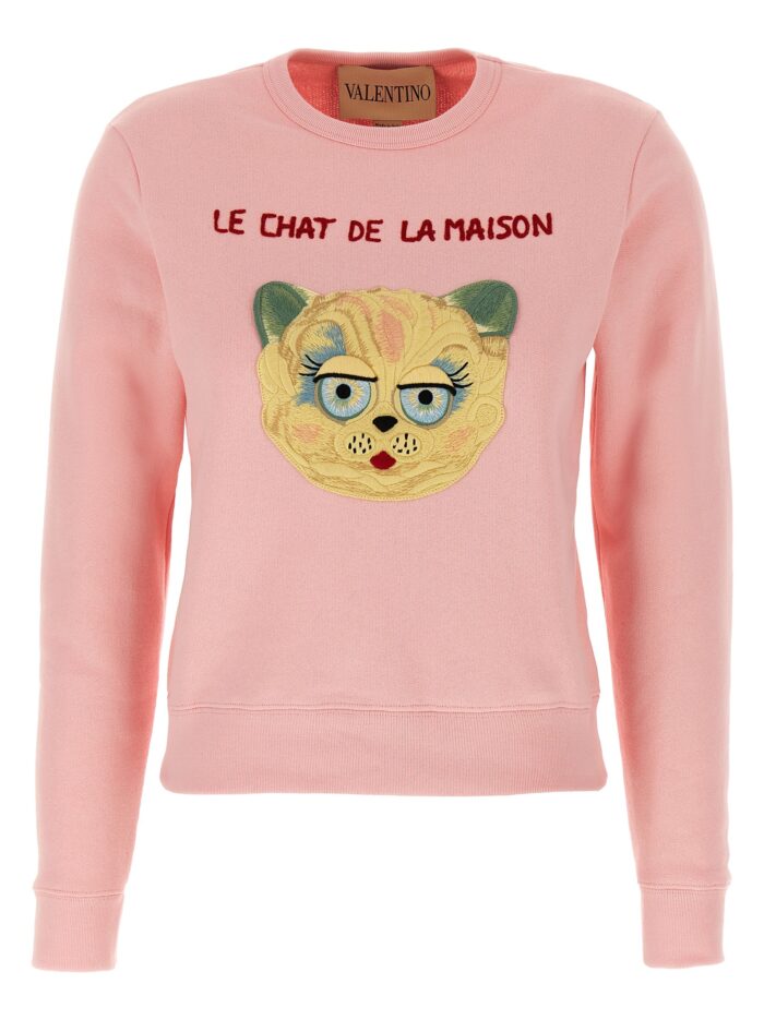 valentino garavani 'le chat de la maison' sweatshirt Valentino Garavani 'Le Chat De La Maison' Sweatshirt