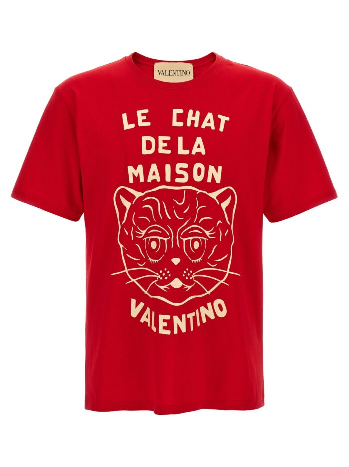 valentino garavani 'le chat de la maison' t shirt Valentino Garavani 'Le Chat De La Maison' T-shirt