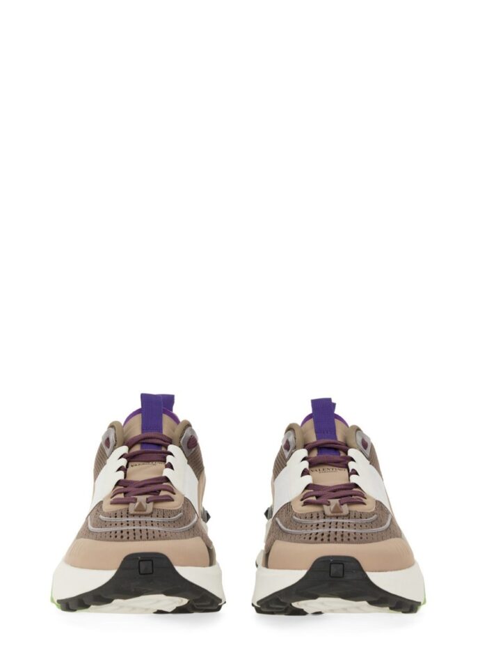 Valentino Garavani LEATHER AND MESH SNEAKER