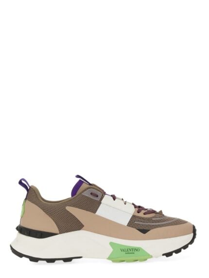 Valentino Garavani LEATHER AND MESH SNEAKER