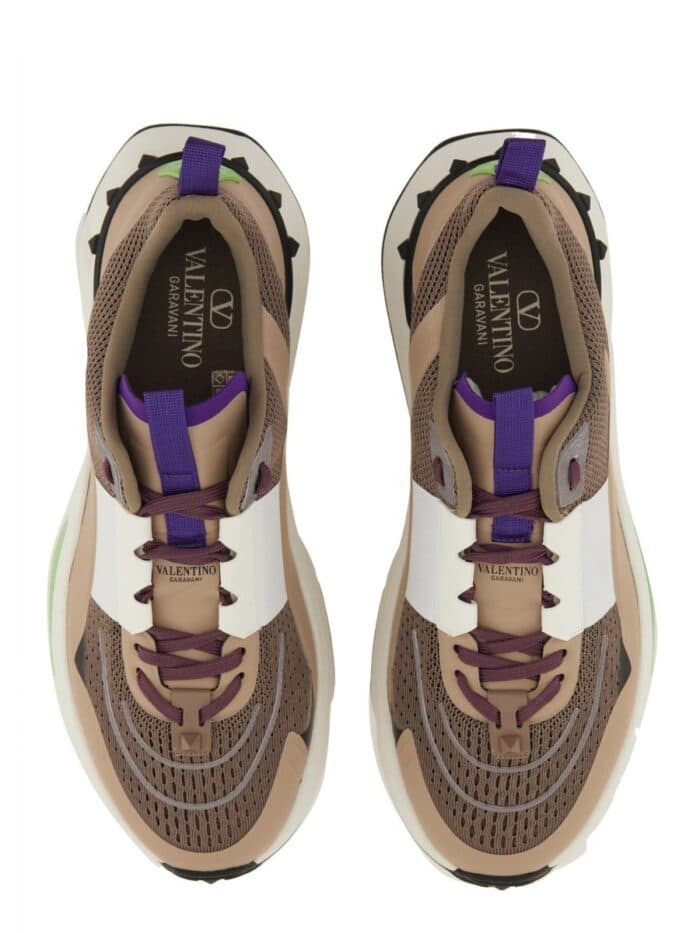 Valentino Garavani LEATHER AND MESH SNEAKER