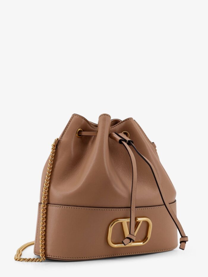 Valentino Garavani Leather Bucket Bag With VLogo Signature