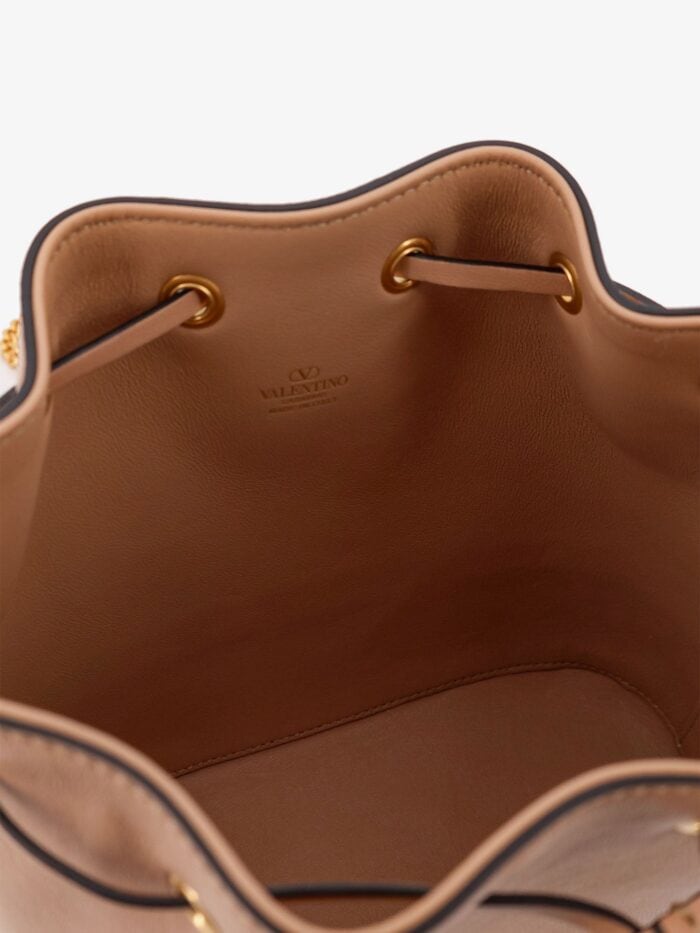 Valentino Garavani Leather Bucket Bag With VLogo Signature