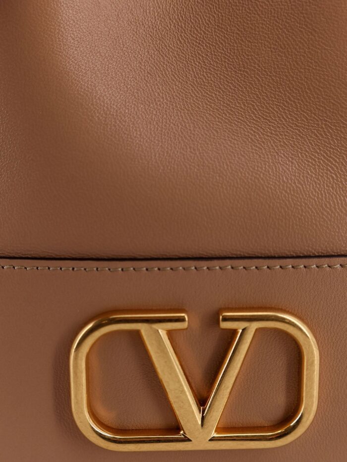 Valentino Garavani Leather Bucket Bag With VLogo Signature