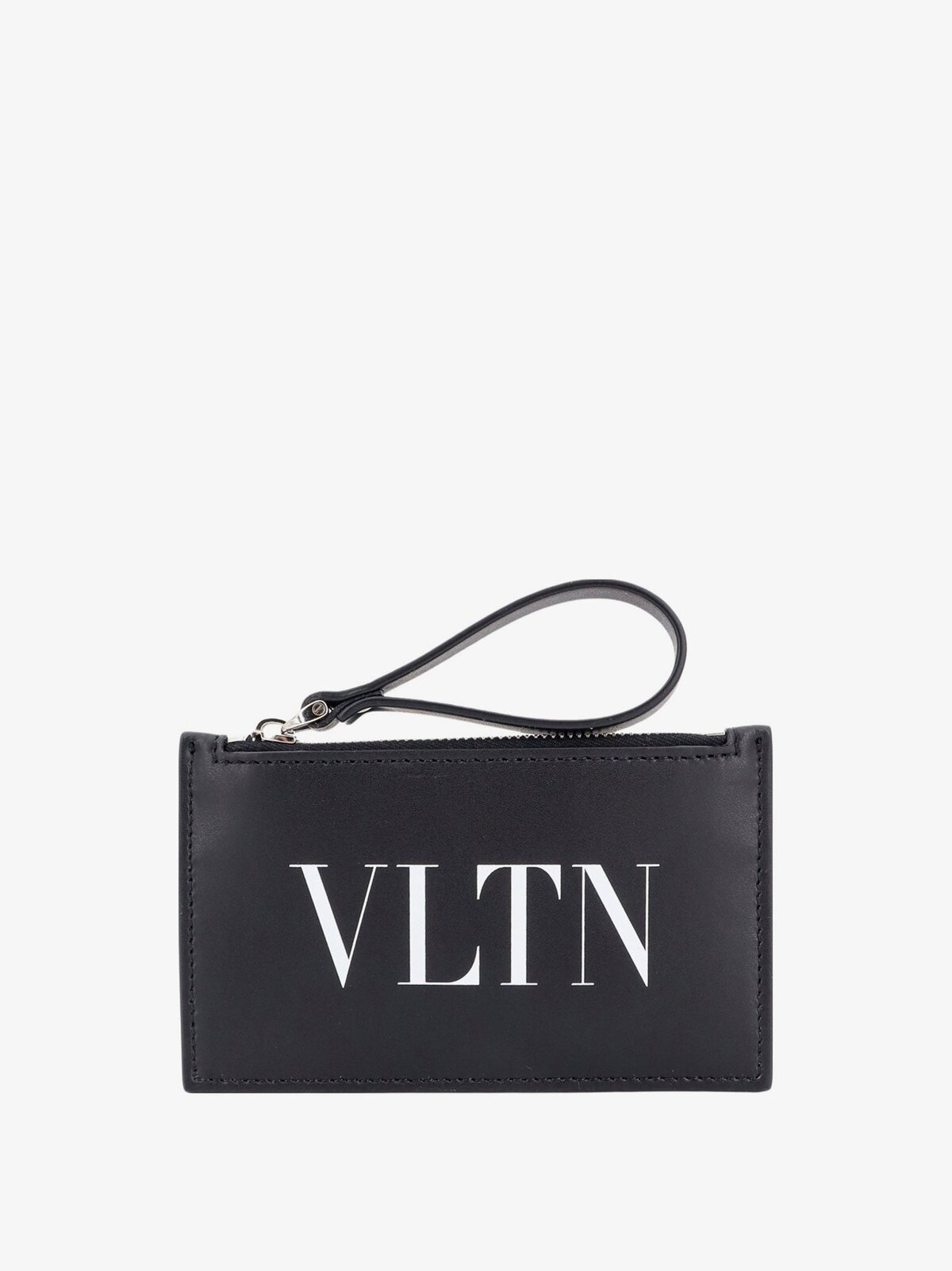 Valentino Garavani Leather Card Holder With Vltn Print