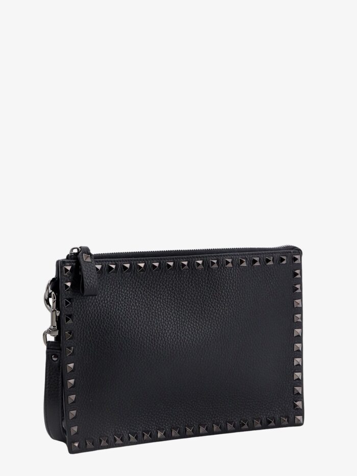Valentino Garavani Leather Clutch With Iconic Studs