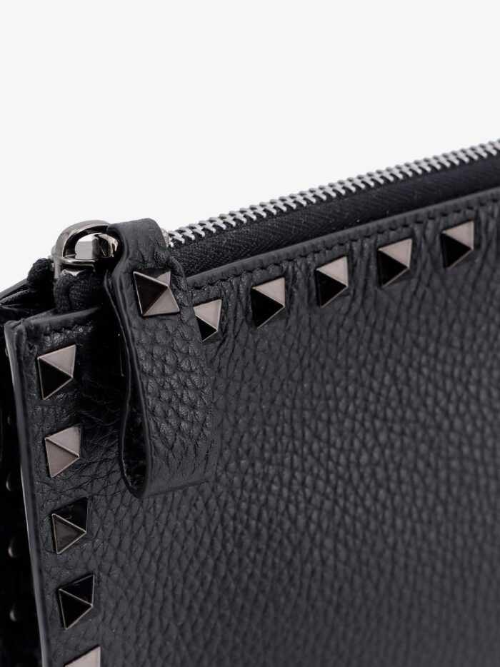 Valentino Garavani Leather Clutch With Iconic Studs