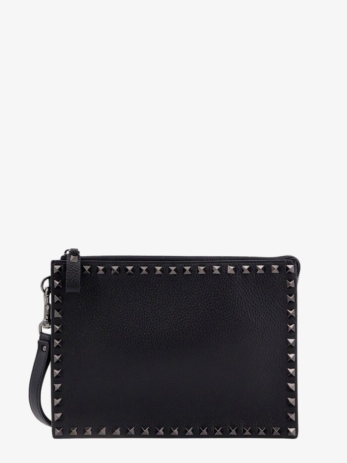 Valentino Garavani Leather Clutch With Iconic Studs
