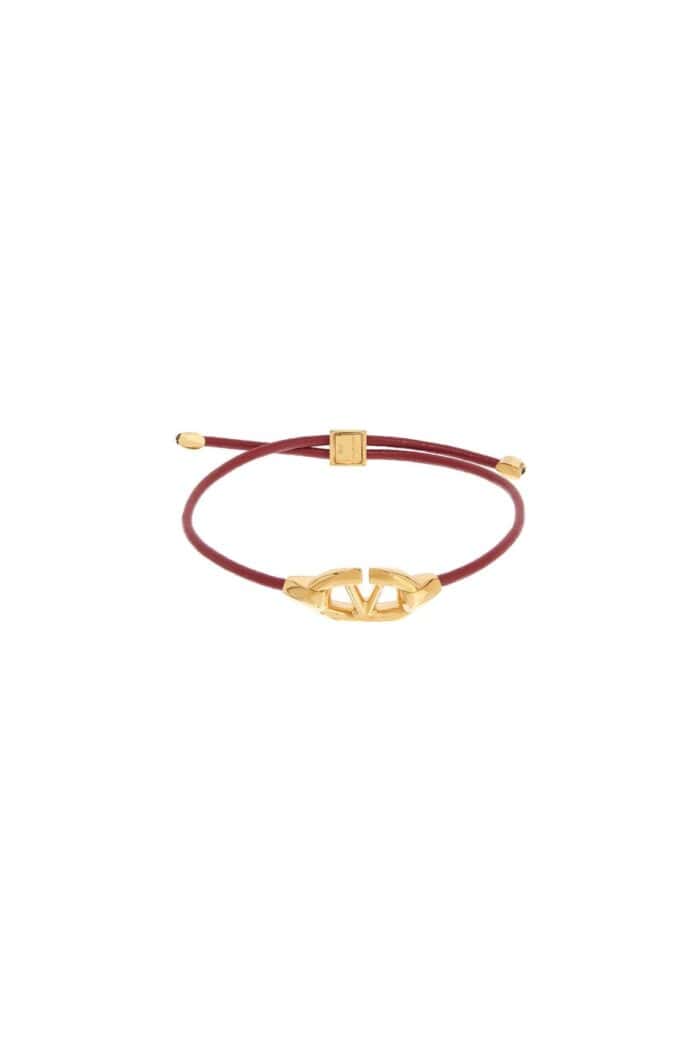 VALENTINO GARAVANI Leather Vlogo Bracelet 'the Bold