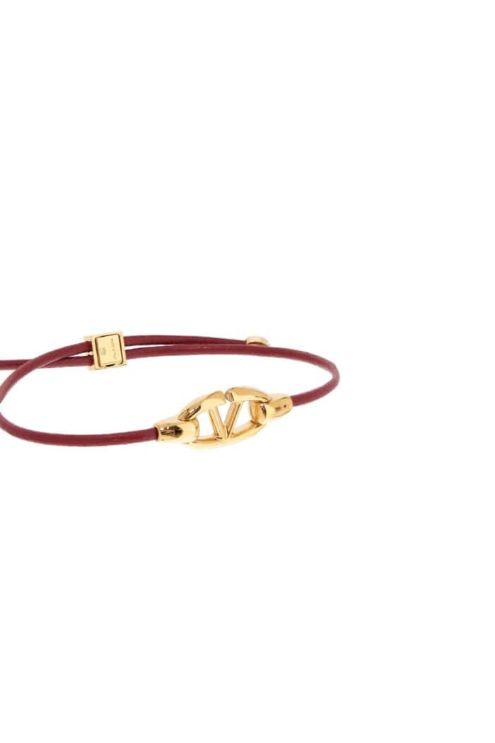 VALENTINO GARAVANI Leather Vlogo Bracelet 'the Bold