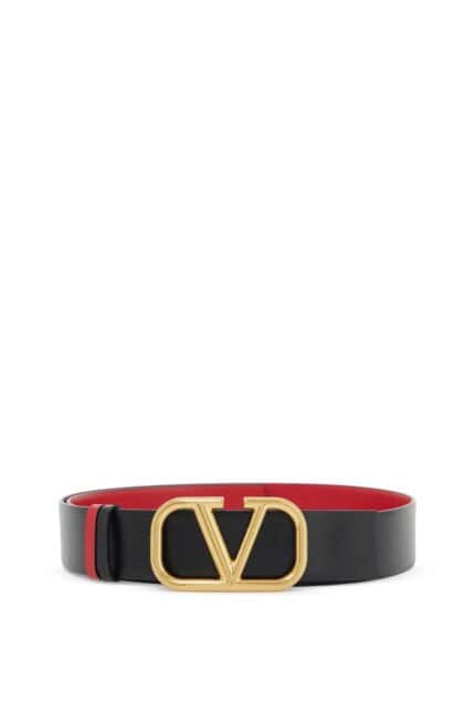 VALENTINO GARAVANI Leather Vlogo Signature Reversible Belt