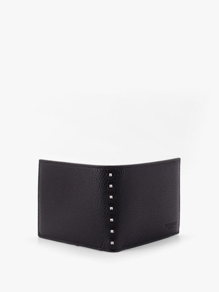 Valentino Garavani Leather Wallet With Iconic Studs